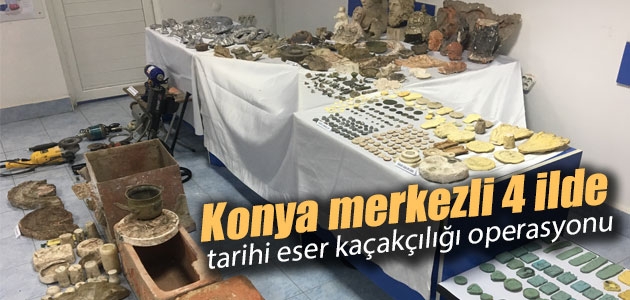 Konya merkezli 4 ilde tarihi eser kaçakçılığı operasyonu