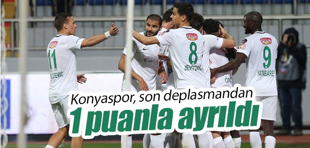 Konyaspor, son deplasmandan 1 puanla ayrıldı