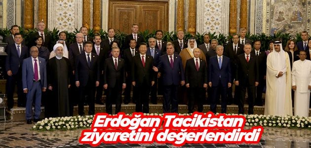 Erdoğan Tacikistan ziyaretini değerlendirdi