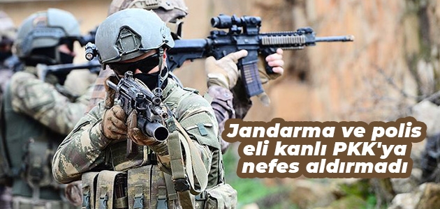 Jandarma ve polis eli kanlı PKK’ya nefes aldırmadı