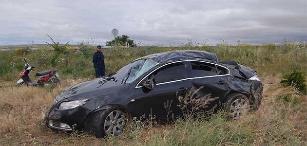 Konya’da otomobil şarampole devrildi: 6 yaralı