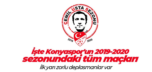 İşte Konyaspor’un 2019-2020 sezonundaki tüm maçları