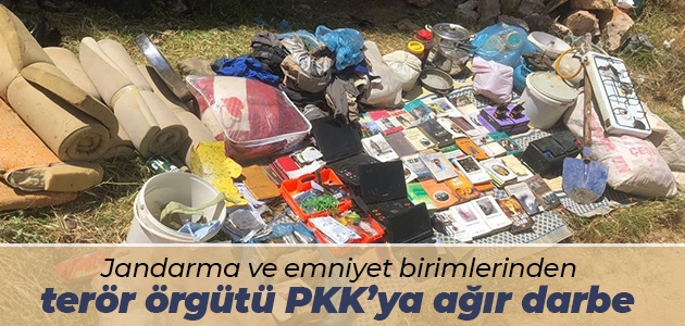 Jandarma ve emniyet birimlerinden terör örgütü PKK’ya ağır darbe