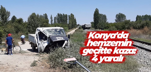 Konya’da hemzemin geçitte kaza: 4 yaralı
