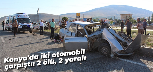 Konya’da iki otomobil çarpıştı: 2 ölü, 2 yaralı
