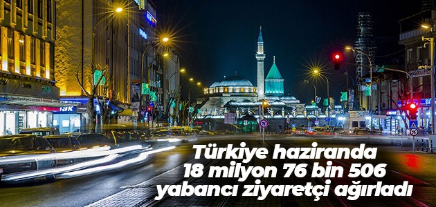 Türkiye 18 milyon 76 bin 506 yabancı ziyaretçi ağırladı