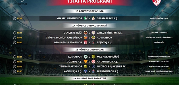 Süper Lig’de program açıklandı