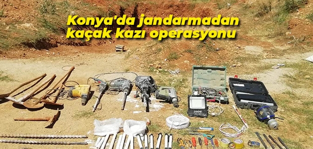 Konya’da kaçak kazı operasyonu