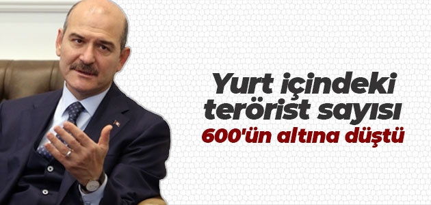 İçişleri Bakanı Soylu: Yurt içindeki terörist sayısı 600’ün altına düştü