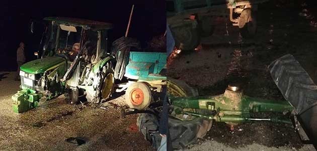 Konya’da kamyon, park halindeki traktöre çarptı: 1 ölü, 2 yaralı