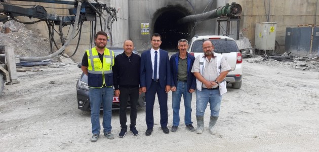 Kaymakam Taşkıran, Afşar-Hadimi Tünel inşaatını inceledi