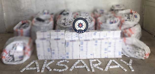 Aksaray’da 17 bin paket kaçak sigara ele geçirildi