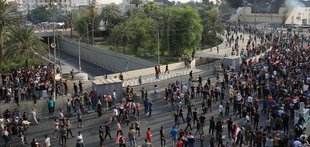 Bağdat’ta yoğun güvenlik önlemlerine rağmen gösteriler sürüyor