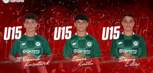 Konyasporlu 3 futbolcu, U15 milli takımına davet edildi