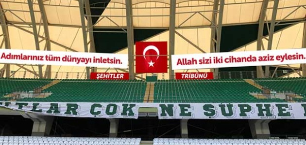 Konya Büyükşehir Belediye Stadı’na “Şehitler Tribünü“