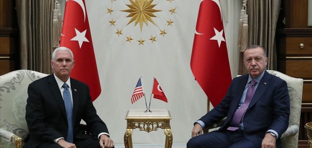 Cumhurbaşkanı Erdoğan ABD Başkan Yardımcısı Pence’i kabul etti