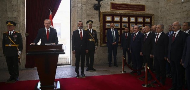 Erdoğan: Terör koridorunu dağıtarak kararlılığımızı tüm dünyaya gösterdik