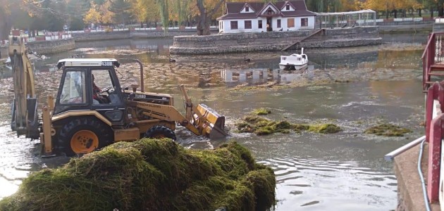 Seydişehir Belediyesi göletleri temizliyor