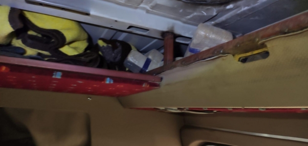 Minibüsün tavanında 40 kilo 325 gram eroin bulundu