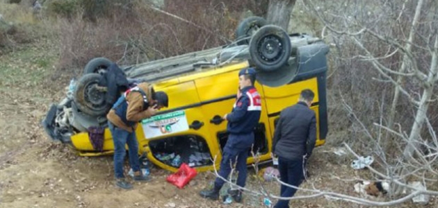 Isparta-Konya kara yolunda kaza:  1 ölü, 5 yaralı