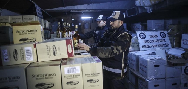 Ankara’da 10 bin 404 şişe sahte içki ele geçirildi