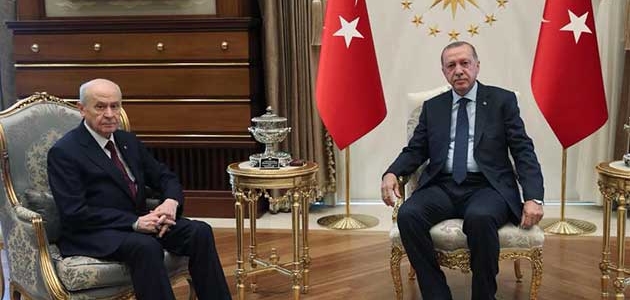 Erdoğan,  Bahçeli ile görüştü
