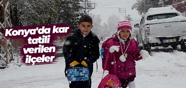 Konya’nın bazı ilçelerinde eğitime kar ve elektrik kesintisi tatili!