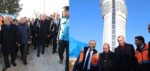 Cumhurbaşkanı Erdoğan yapımı devam eden Çamlıca Kulesi’ni inceledi