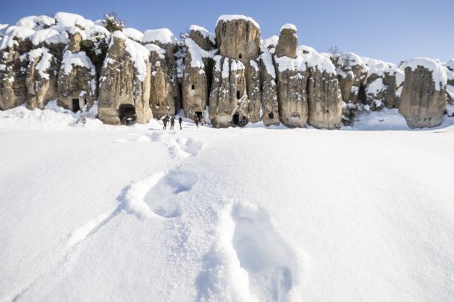 Kilistra Antik Kenti kışın fotoğraf tutkunlarını cezbediyor