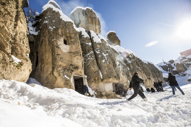 Kilistra Antik Kenti kışın fotoğraf tutkunlarını cezbediyor