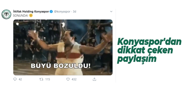 Konyaspor’dan dikkat çeken paylaşım