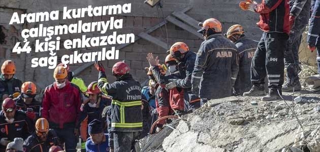 AFAD: 44 vatandaşımız enkaz altından kurtarıldı