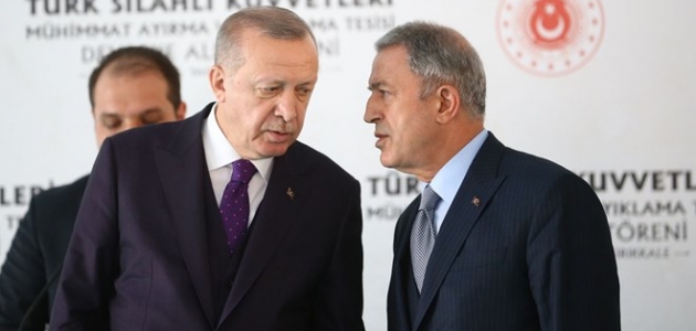 Cumhurbaşkanı Erdoğan, Milli Savunma Bakanı Akar ile bir araya geldi