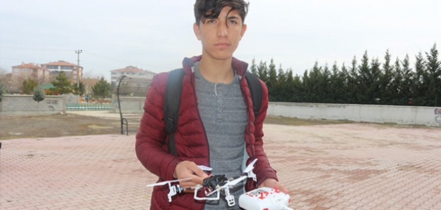 Konya’da lise öğrencisi kendi drone’sini yaptı