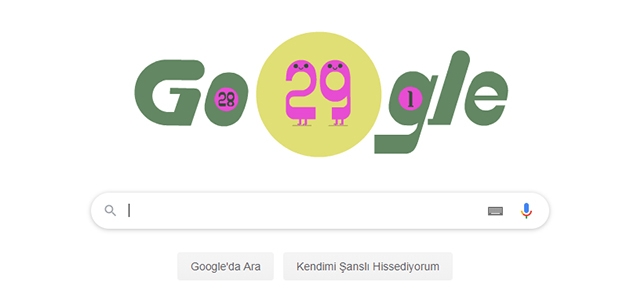Google’dan “artık gün“e özel doodle