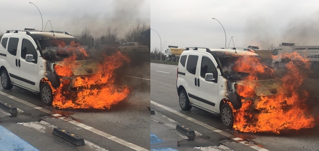 Konya’da araç yangını!