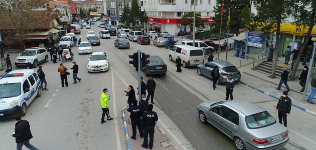 Polis denetimine Beyşehir Belediyesinden dron desteği