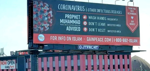 ABD’de koronavirüse karşı Hz. Muhammed’in hadisleri panolarda yayınladı