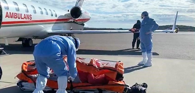 İsveç’teki Türk hasta ambulans uçakla Türkiye’ye getiriliyor
