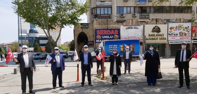 Konya’da Kovid-19 tedbirli “1 Mayıs“ kutlaması
