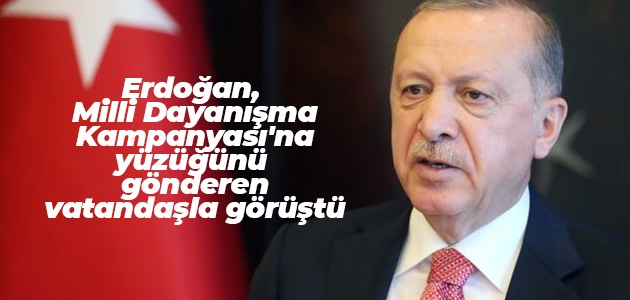 Cumhurbaşkanı Erdoğan, Milli Dayanışma Kampanyası’na yüzüğünü gönderen vatandaşla görüştü