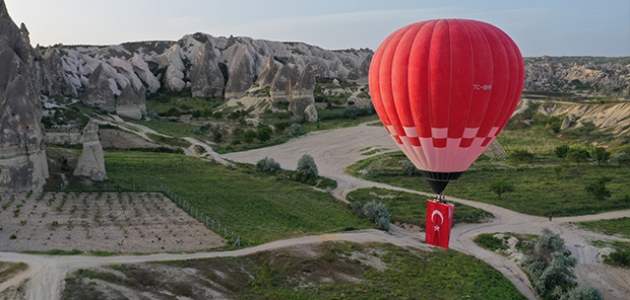 Yerli ve milli sıcak hava balonundan 19 Mayıs’ özel uçuş
