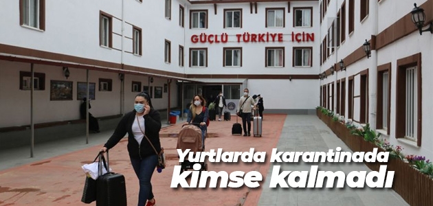 Bakan Kasapoğlu, yurt dışından gelen vatandaşların ağırlandığı yurtlarda kimsenin kalmadığını açıkladı