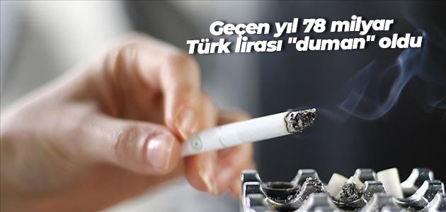 Geçen yıl 78 milyar Türk lirası “duman“ oldu
