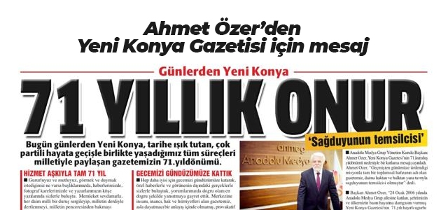 Ahmet Özer: 71 yıllık onur
