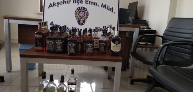 Akşehir’de içki kaçakçılığı operasyonu
