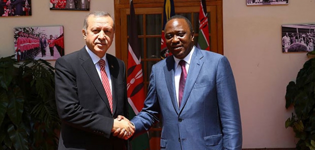 Cumhurbaşkanı Erdoğan Kenya Cumhurbaşkanı Kenyatta ile görüştü