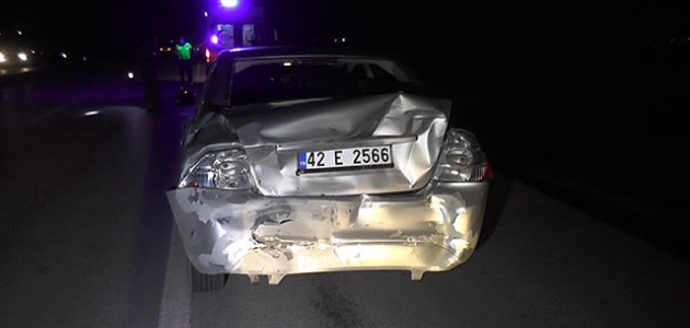 Konya’da tır otomobile arkadan çarptı: 3 yaralı