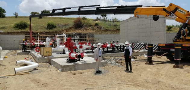 Başkan Bayındır doğalgaz dağıtımının yapılacağı istasyonun inşaatını inceledi