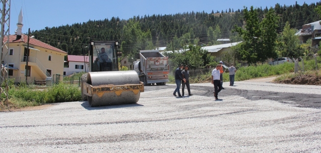 Yalıhüyük’te, Gölcük Yaylası’nda asfaltlama çalışmaları tamamlandı